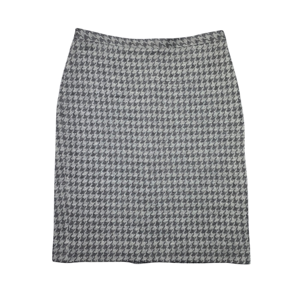 Armani Collezioni Italy 100% Virgin Wool Houndstooth Pencil Skirt Size 8